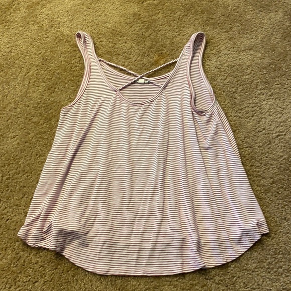 Red and White Striped Eyeshadow Tank Top Size M - Picture 1 of 3